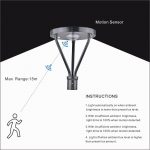 Solar Post Top LED Lights 25W IP65 5000K with 3,000Lm (16)