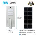 Solar Street Lights 60W 5000K 5000lm IP65 Waterpoof (7)