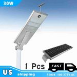 Solar Street light led 30W 2500lm IP65 for residential and commercial lighting (1)