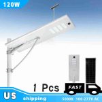 Solar street lighting 120W 5000K PIR Sensor for IP65 outdoor lighting (1)