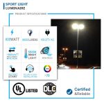 Stadium LED Lights for Sale 600W IP67 5700K with 100-277V 84,000Lm Black (15)