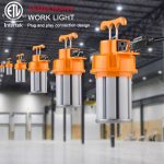 Temporary Work Light 60W 5000K 7,800Lm with 100-277VAC Hook Install (12)