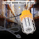 Temporary Work Light 60W 5000K 7,800Lm with Hook Install 100-277VAC (2)