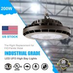 UFO LED light high bay 200W 5000K 120-277VAC Equale To 600 Wats MHHPS (23)