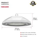 UFO Led High Bay Light 150w IP66 5000K For Food Processing Factory Use (8)