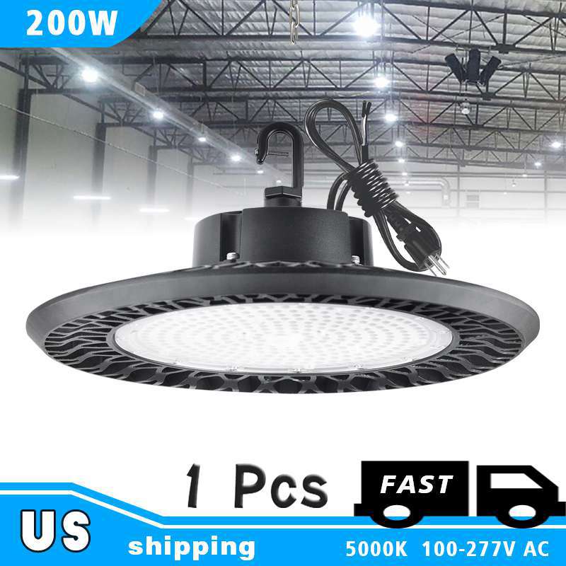 Ufo High Bay LED Light 200W IP65 5000K 26,000Lm with Hook installation