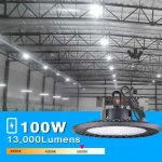 Ufo LED High Bay Lights 100W IP65 5000K 13,000Lm with ETL DLC listed (17)