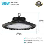 Ufo Light 300W IP65 5000K 31,200Lm with 100-277VAC for Warehouse Lighting (12)