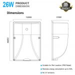 Wall Pack LED Lighting Dusk to Dawn 26W IP65 5000K for Building Lighting (18)