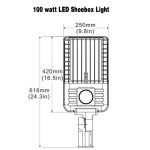 100 Watts Parking Lot Lights LED Shoebox Street Fixtures 5000K (26)