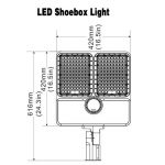 320W Parking Lot Light LED Shoebox Fixture 5000K (8)