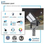 240W LED Shoebox Flood Light IP65 5000K 31,200Lm with 100-277VAC (2)